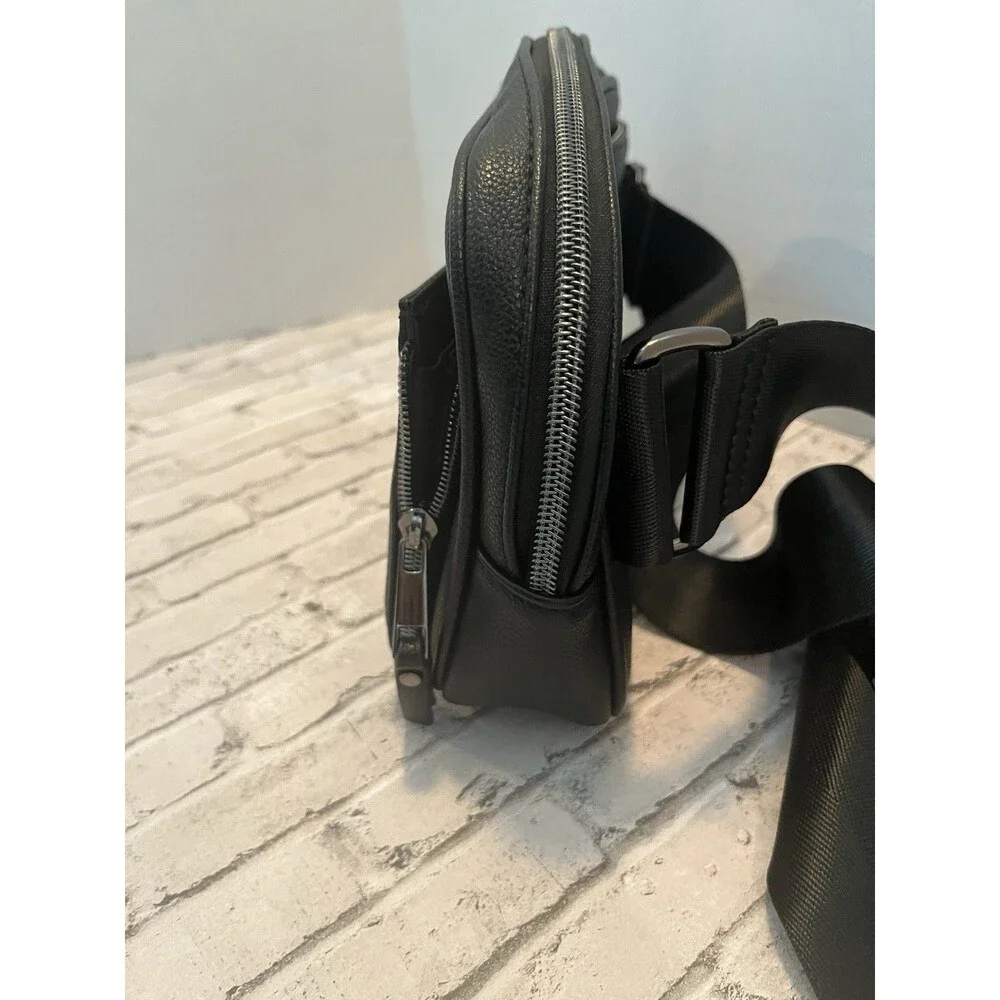 ayla & co Black Leather Belt Bag
